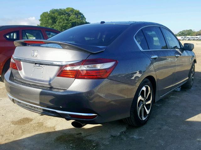 1HGCR2F83GA150735 - 2016 HONDA ACCORD EXL GRAY photo 4