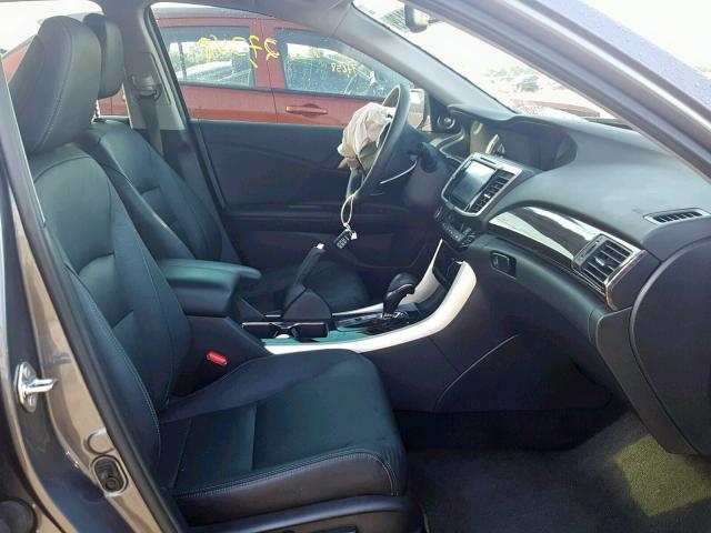 1HGCR2F83GA150735 - 2016 HONDA ACCORD EXL GRAY photo 5