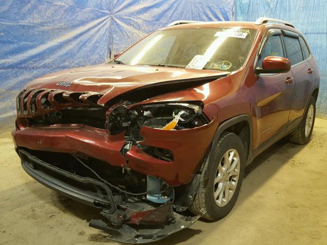 1C4PJMCB7FW765258 - 2015 JEEP CHEROKEE L RED photo 2