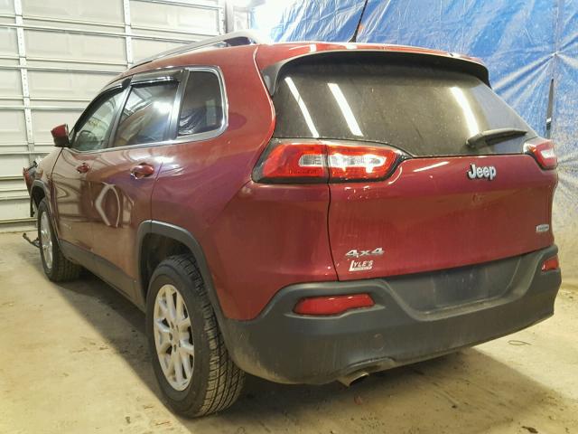 1C4PJMCB7FW765258 - 2015 JEEP CHEROKEE L RED photo 3