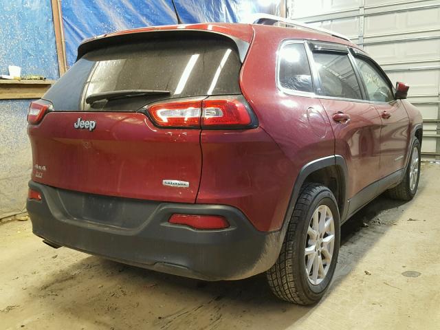 1C4PJMCB7FW765258 - 2015 JEEP CHEROKEE L RED photo 4