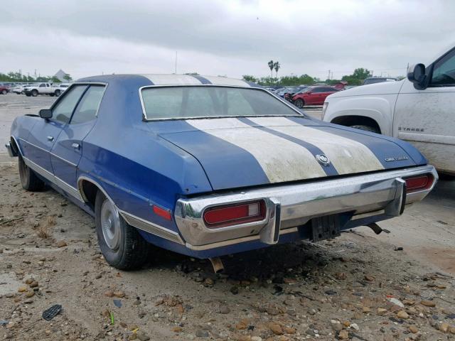 3A31H117288 - 1973 FORD GRNDTORINO BLUE photo 3