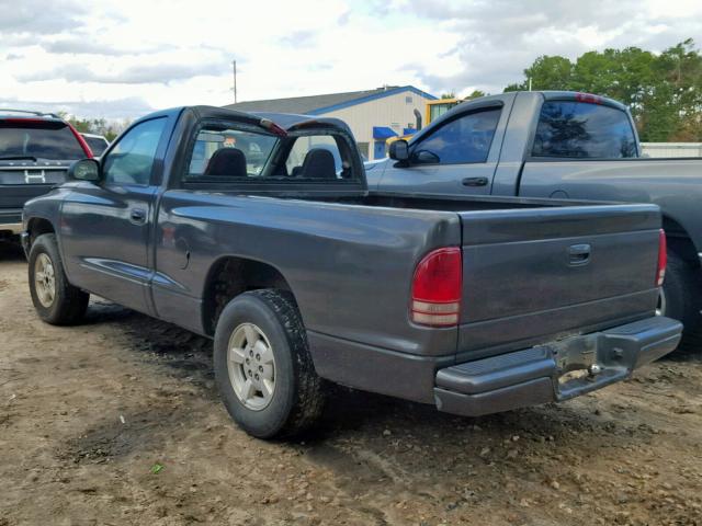 1B7FL36X32S502774 - 2002 DODGE DAKOTA SPO GRAY photo 3