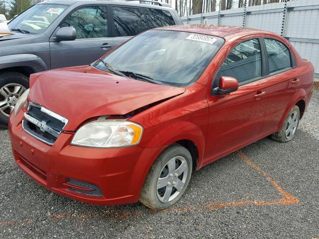 KL1TD5DE7AB044160 - 2010 CHEVROLET AVEO LS RED photo 2