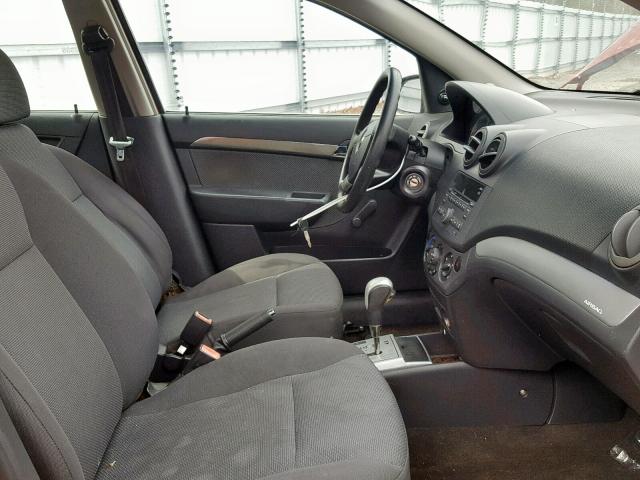 KL1TD5DE7AB044160 - 2010 CHEVROLET AVEO LS RED photo 5