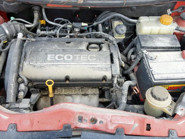 KL1TD5DE7AB044160 - 2010 CHEVROLET AVEO LS RED photo 7