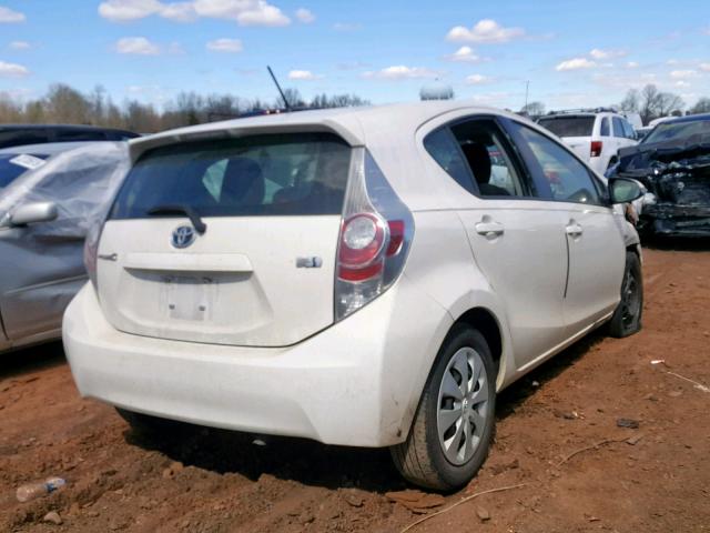 JTDKDTB38E1073429 - 2014 TOYOTA PRIUS C WHITE photo 4