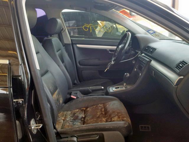 WAUAF78EX8A007133 - 2008 AUDI A4 2.0T BLACK photo 5