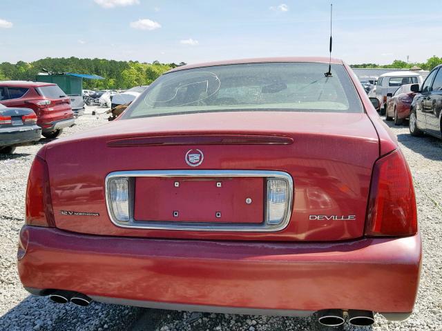 1G6KD54Y42U260569 - 2002 CADILLAC DEVILLE MAROON photo 9