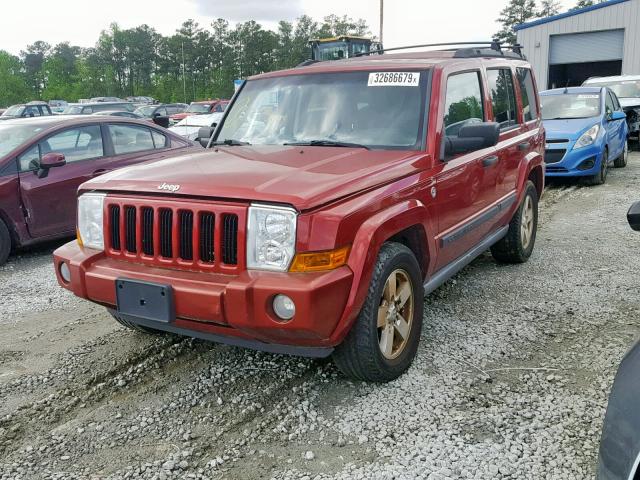 1J8HG48N86C281793 - 2006 JEEP COMMANDER RED photo 2
