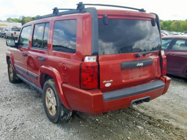 1J8HG48N86C281793 - 2006 JEEP COMMANDER RED photo 3