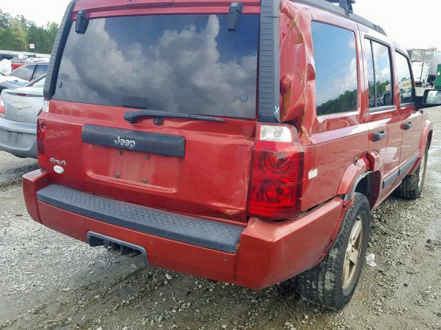 1J8HG48N86C281793 - 2006 JEEP COMMANDER RED photo 9