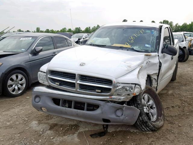 1D7HL48N94S736937 - 2004 DODGE DAKOTA QUA WHITE photo 2