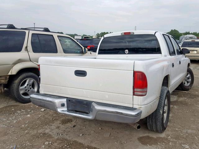 1D7HL48N94S736937 - 2004 DODGE DAKOTA QUA WHITE photo 4