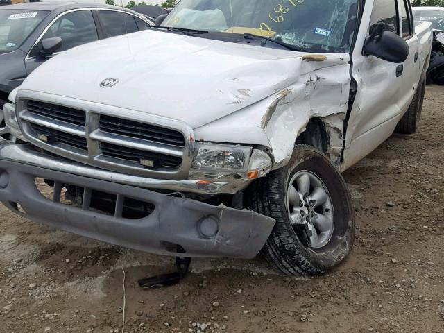 1D7HL48N94S736937 - 2004 DODGE DAKOTA QUA WHITE photo 9