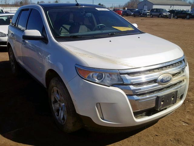 2FMDK4JC9EBA29302 - 2014 FORD EDGE SEL WHITE photo 1