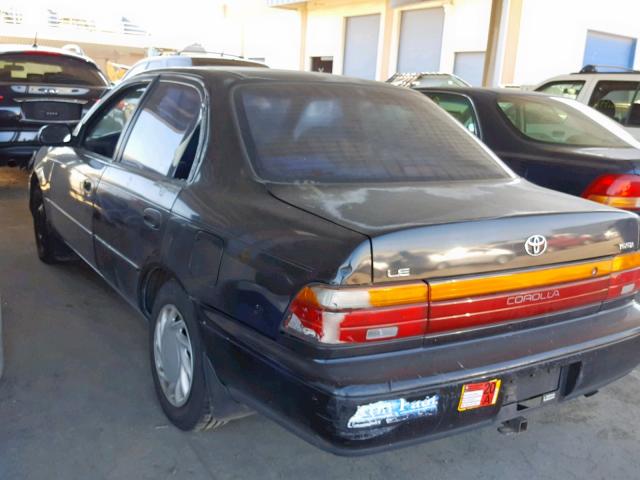 1NXAE00B0RZ189225 - 1994 TOYOTA COROLLA LE BLACK photo 3