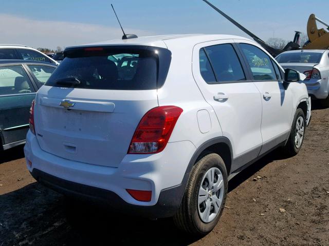 3GNCJKSB9KL168141 - 2019 CHEVROLET TRAX LS WHITE photo 4