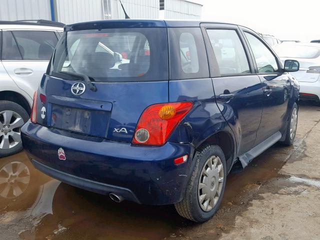 JTKKT604350106870 - 2005 TOYOTA SCION XA BLUE photo 4