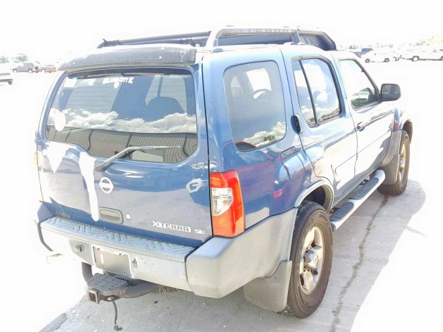 5N1ED28T02C575152 - 2002 NISSAN XTERRA XE BLUE photo 4