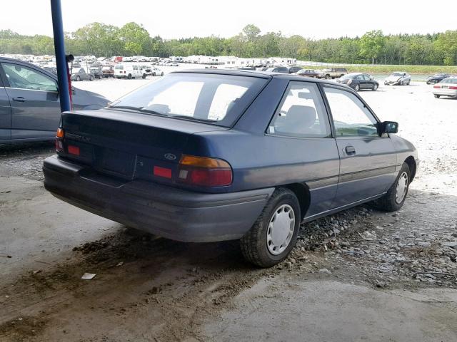 1FAPP11J1MW140719 - 1991 FORD ESCORT LX BLUE photo 4