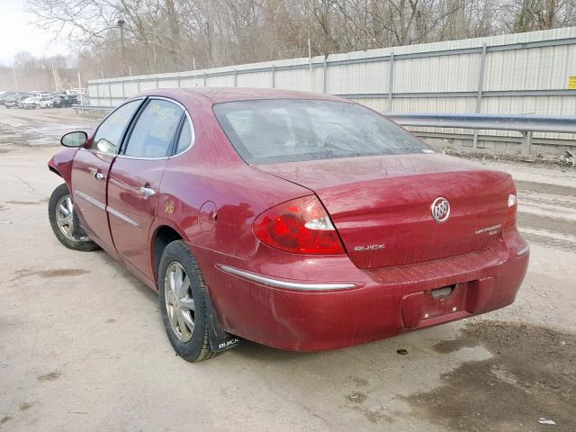 2G4WD532951337525 - 2005 BUICK LACROSSE C RED photo 3