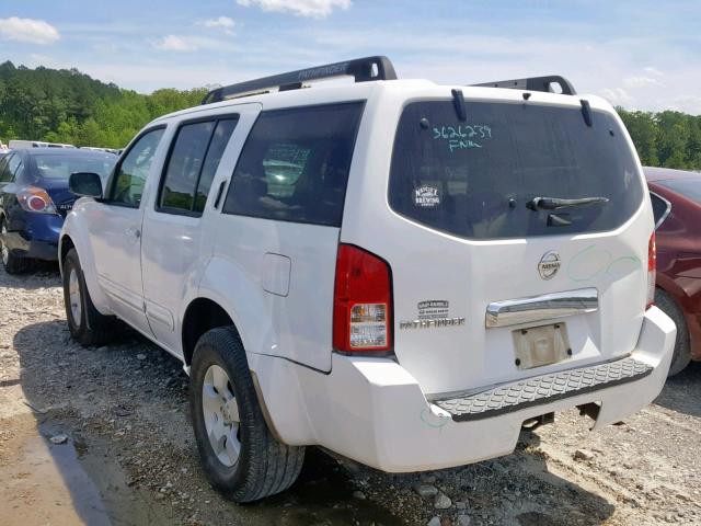 5N1AR18U15C781846 - 2005 NISSAN PATHFINDER WHITE photo 3