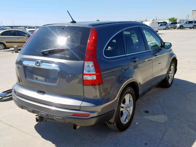 5J6RE3H7XBL056566 - 2011 HONDA CR-V EXL GRAY photo 4