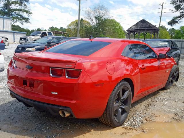 2G1FK1EJ4A9112201 - 2010 CHEVROLET CAMARO SS RED photo 4