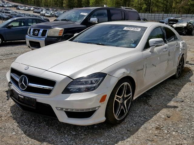 WDDLJ7EB5CA007253 - 2012 MERCEDES-BENZ CLS 63 AMG WHITE photo 2