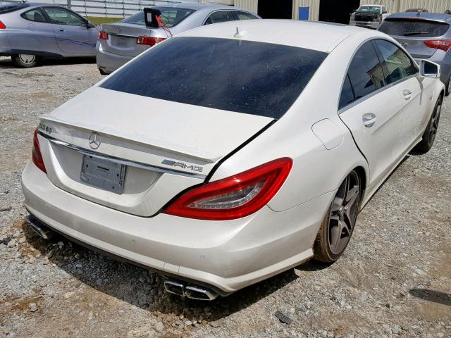 WDDLJ7EB5CA007253 - 2012 MERCEDES-BENZ CLS 63 AMG WHITE photo 4