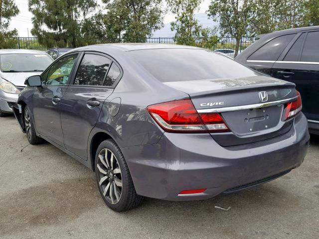 2HGFB2F97FH553384 - 2015 HONDA CIVIC EXL GRAY photo 3