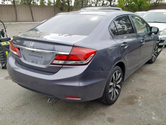 2HGFB2F97FH553384 - 2015 HONDA CIVIC EXL GRAY photo 4