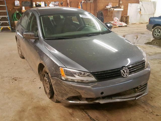 3VW1K7AJ1DM262754 - 2013 VOLKSWAGEN JETTA BASE GRAY photo 1