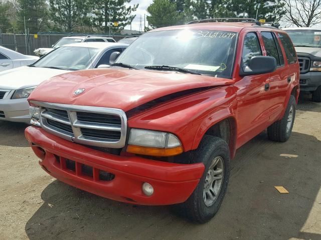 1D4HS48N73F572126 - 2003 DODGE DURANGO SL RED photo 2