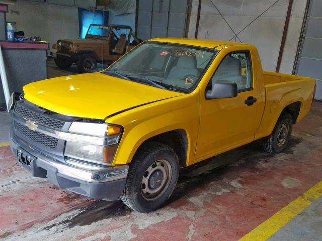 1GCCS149X78154054 - 2007 CHEVROLET COLORADO YELLOW photo 2