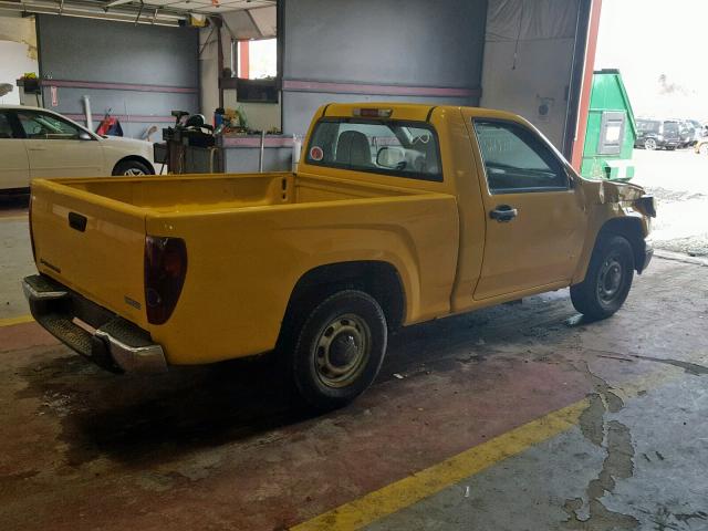 1GCCS149X78154054 - 2007 CHEVROLET COLORADO YELLOW photo 4