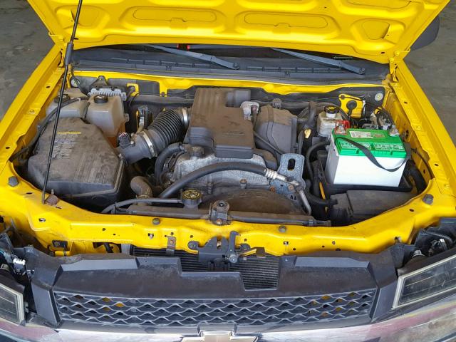 1GCCS149X78154054 - 2007 CHEVROLET COLORADO YELLOW photo 7