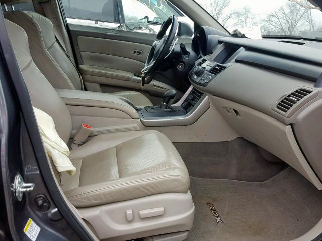 5J8TB1H56CA005135 - 2012 ACURA RDX TECHNO GRAY photo 5