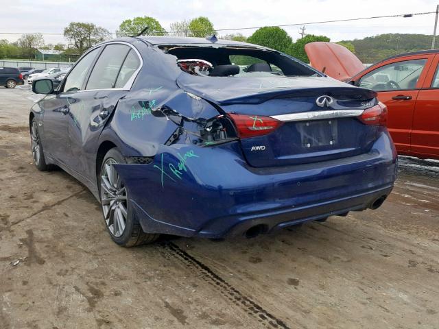 JN1FV7AR7JM481458 - 2018 INFINITI Q50 RED SP BLUE photo 3