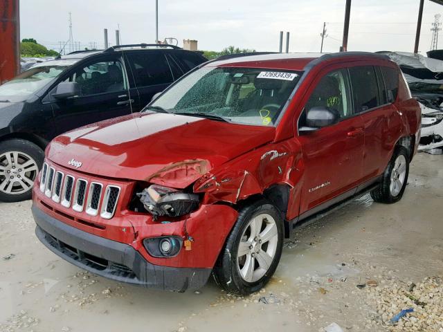 1C4NJCBA0HD147000 - 2017 JEEP COMPASS SP წითელი ფოტო 2