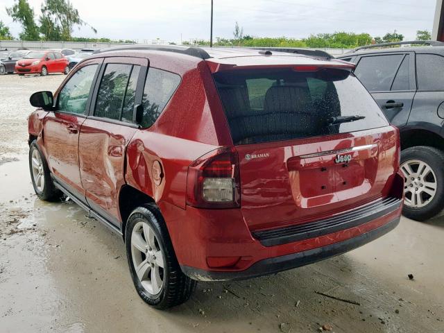 1C4NJCBA0HD147000 - 2017 JEEP COMPASS SP წითელი ფოტო 3