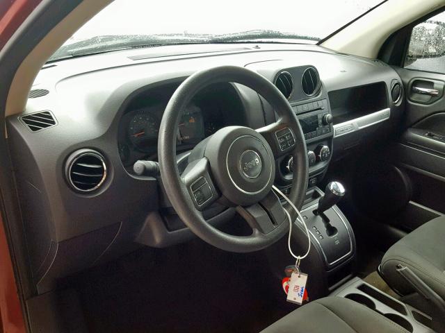 1C4NJCBA0HD147000 - 2017 JEEP COMPASS SP წითელი ფოტო 9