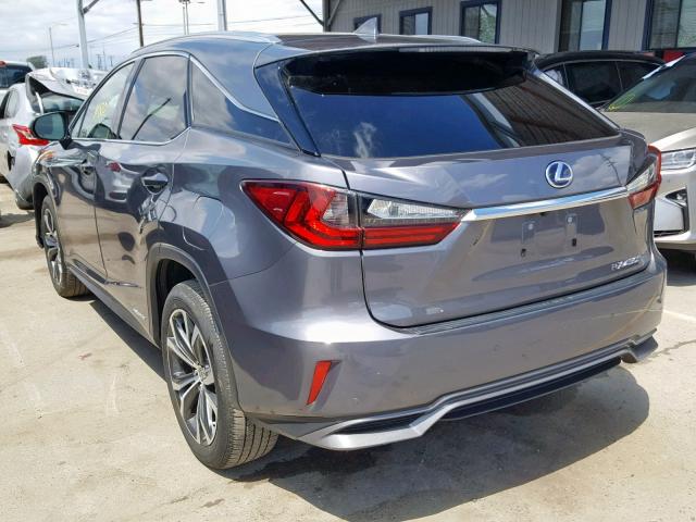 2T2BGMCA9JC021674 - 2018 LEXUS RX 450H GRAY photo 3