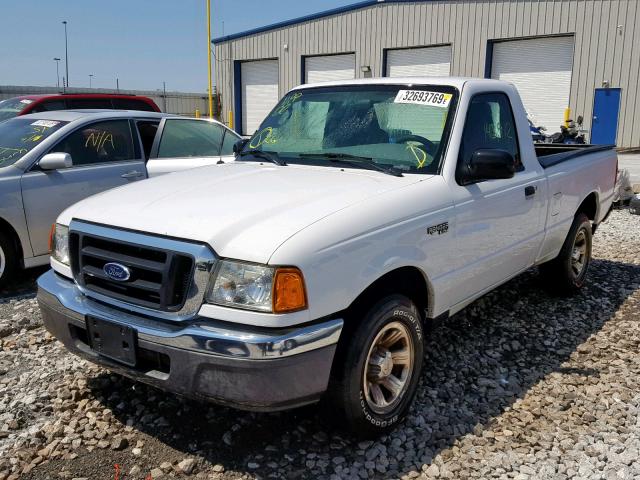 1FTYR10D85PA11117 - 2005 FORD RANGER WHITE photo 2