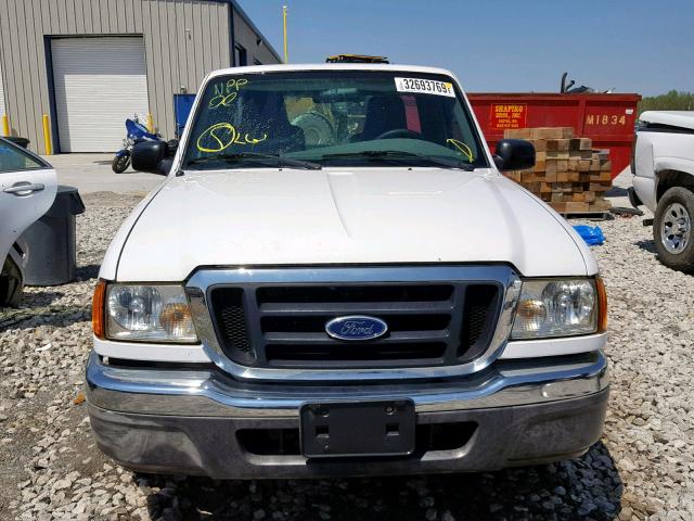 1FTYR10D85PA11117 - 2005 FORD RANGER WHITE photo 9