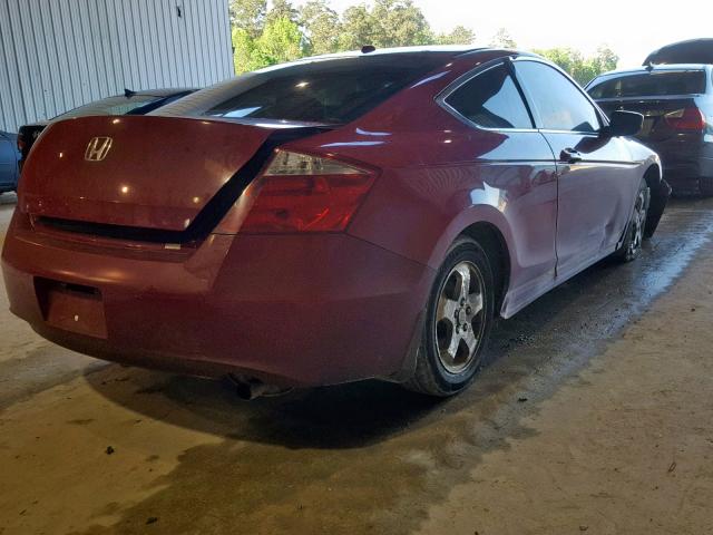 1HGCS128X8A021445 - 2008 HONDA ACCORD EXL RED photo 4