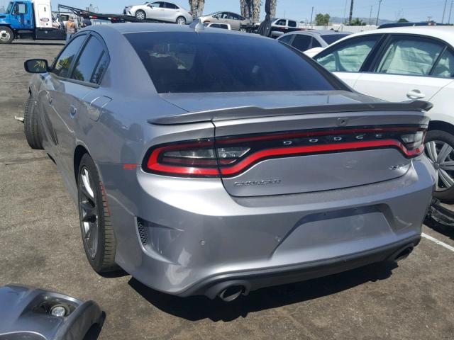 2C3CDXEJ8HH655210 - 2017 DODGE CHARGER SR GRAY photo 3