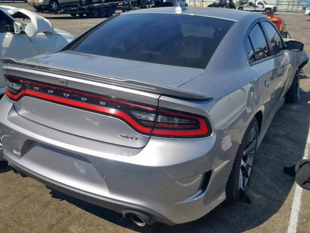 2C3CDXEJ8HH655210 - 2017 DODGE CHARGER SR GRAY photo 4