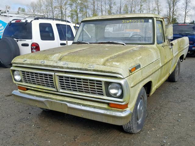 F10BRG93506 - 1970 FORD F-100 BEIGE photo 2